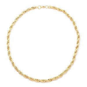 Thick Rope Chain Necklace, 24-inch, ION Plated Gold.